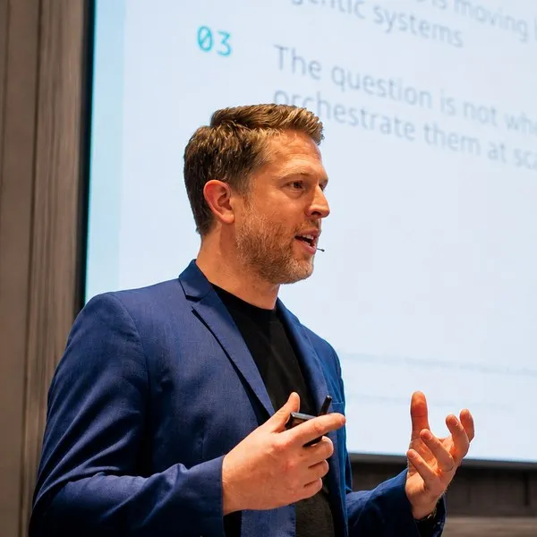 Robert Bradley speaking at an event